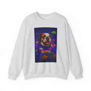 Gaming Dog Crewneck Sweatshirt, Cozy Gamer Gift, Unisex Sweatshirt, Video Game Lover Apparel, Fun Dog Design Sweatshirt