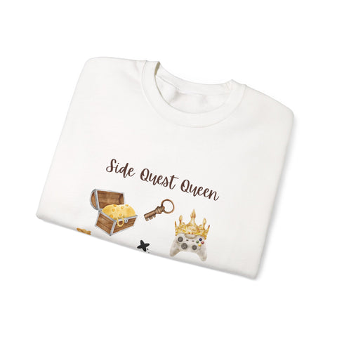 'Side Quest Queen' Unisex Crewneck Sweatshirt
