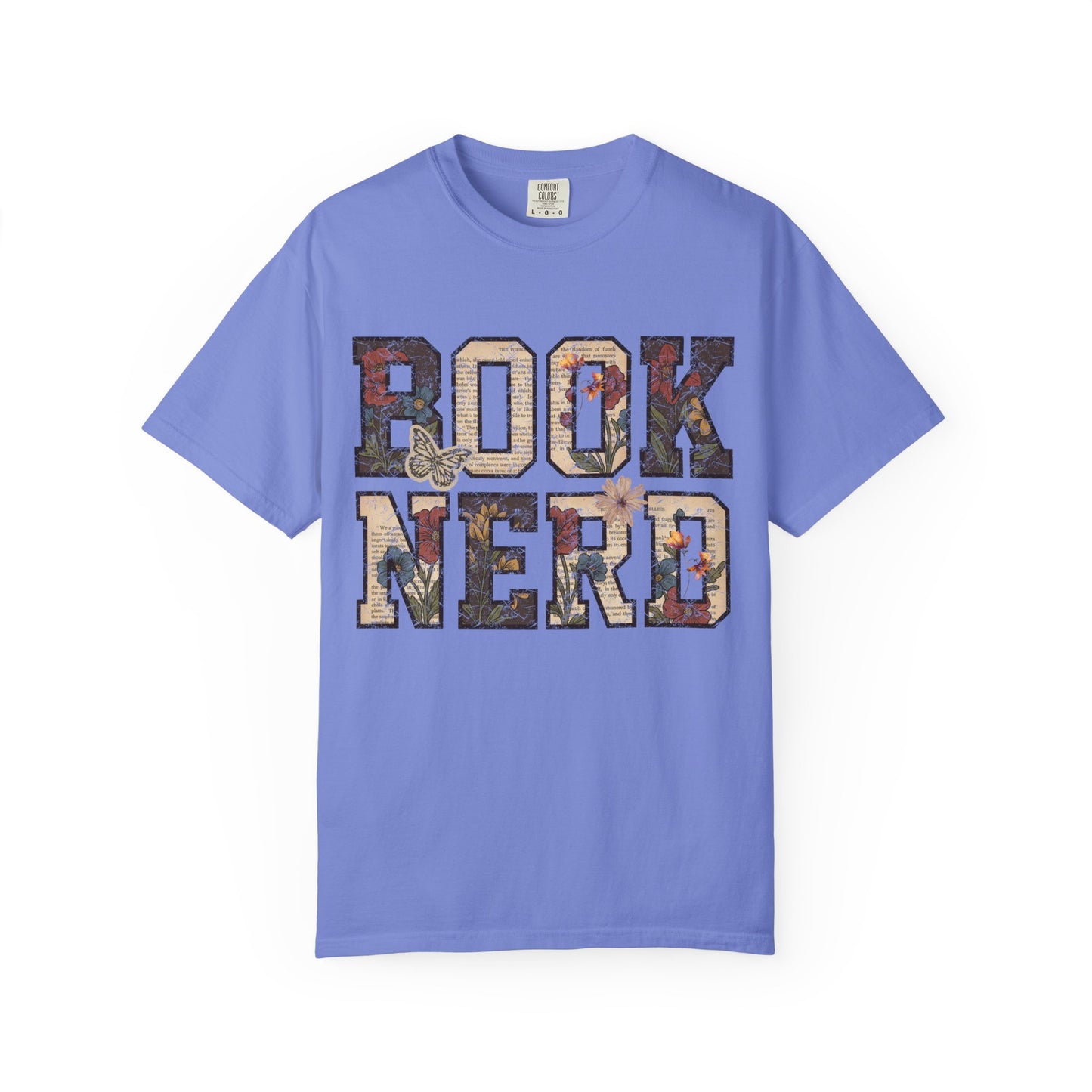 Book Nerd T-Shirt | Vintage Collage Lettering, Reading Lover Tee