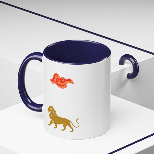 'Leo' Zodiac Accent Coffee Mug