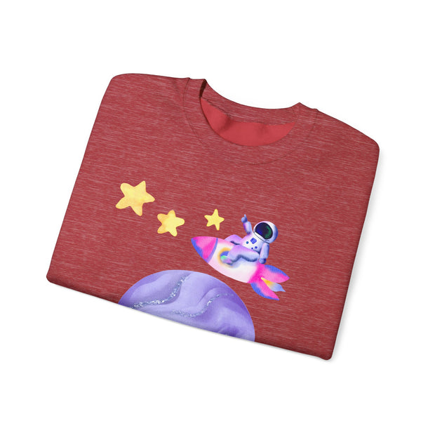 Astronaut Taking Off In Space Unisex Crewneck Sweatshirt