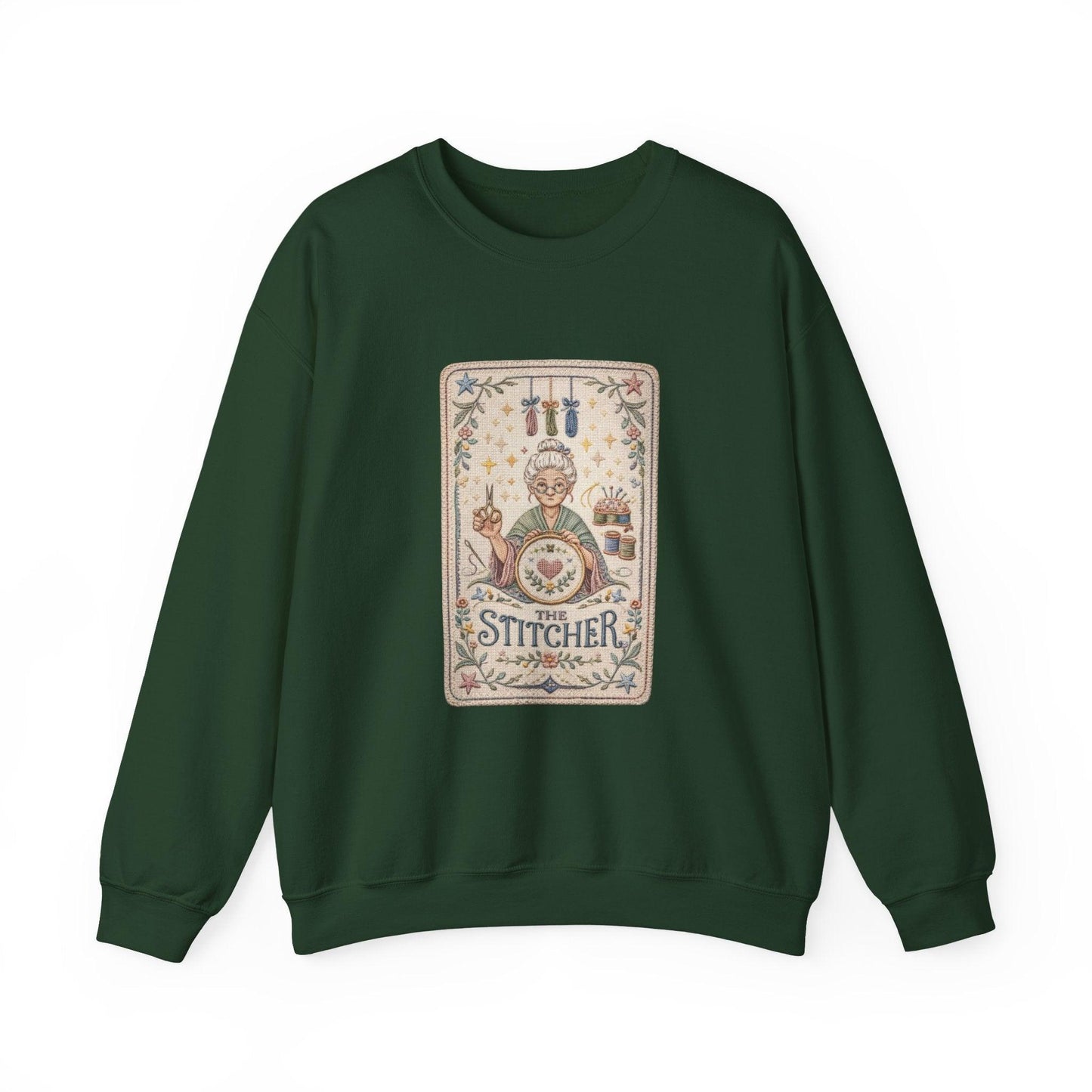 Vintage Embroiderer Illustration Sweatshirt | The Stitcher Crewneck