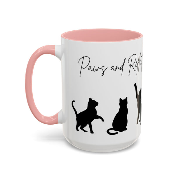 'Paws and Reflect' Cats Accent Coffee Mug