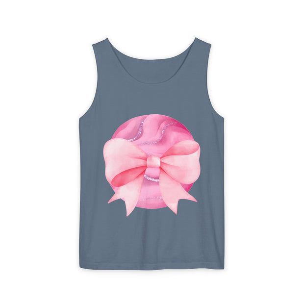 Pink Planet Wrapped In Bow Unisex Tank Top