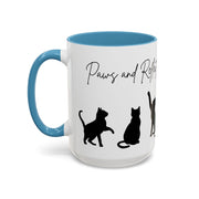 'Paws and Reflect' Cats Accent Coffee Mug