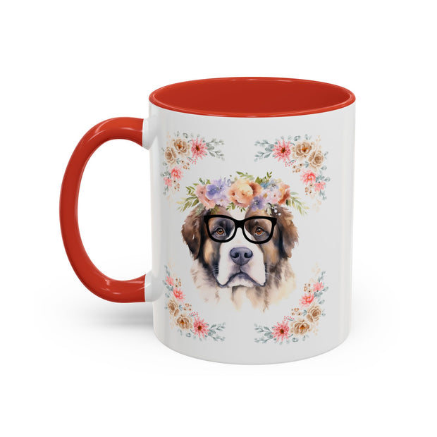 Geeky Goddess Saint Bernard Accent Coffee Mug
