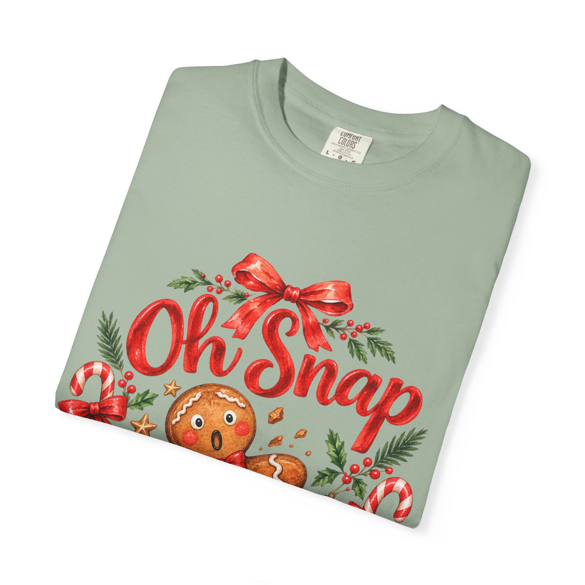Oh Snap Gingerbread Man T-Shirt | Christmas Cookie Holiday Tee