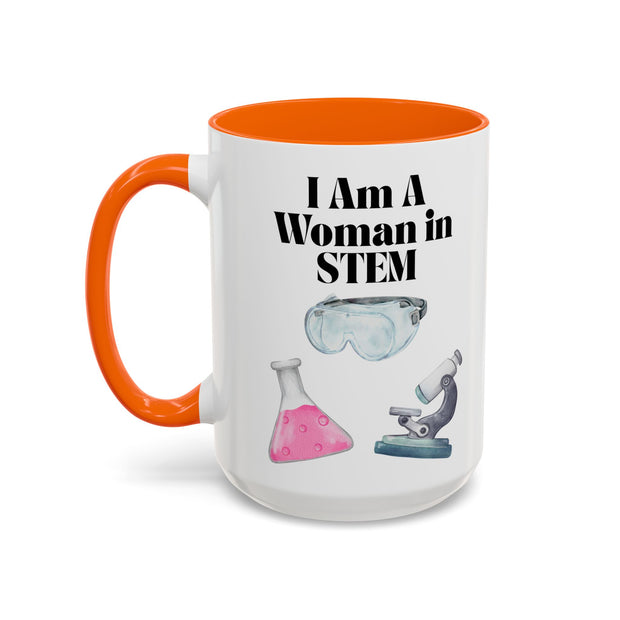 'I Am A Woman In STEM' Scientist Accent Coffee Mug