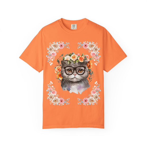 Geeky Goddess Gray Cat Unisex T-Shirt