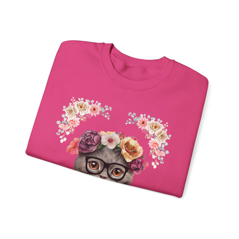 Geeky Goddess Dark Gray Cat Unisex Crewneck Sweatshirt