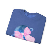 Blue Saturn Wrapped In A Pink Bow Unisex Crewneck Sweatshirt