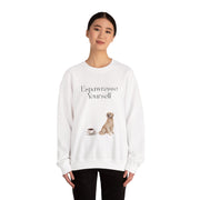 'Espawresso Yourself' Golden Retriever Unisex Crewneck Sweatshirt