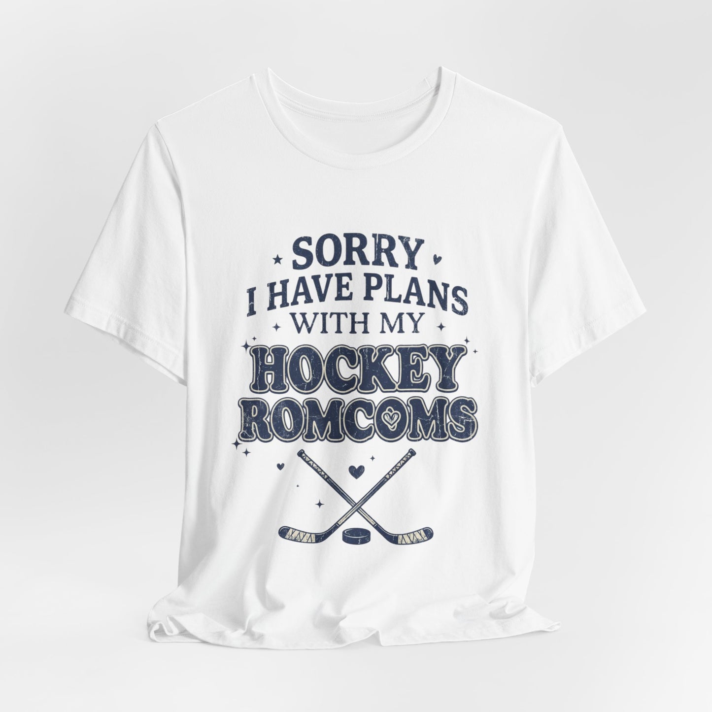 Sorry I Have Plans With My Hockey Romcoms Shirt, Hockey Romance Booktok Tee, Sports Romance Reader Sweatshirt