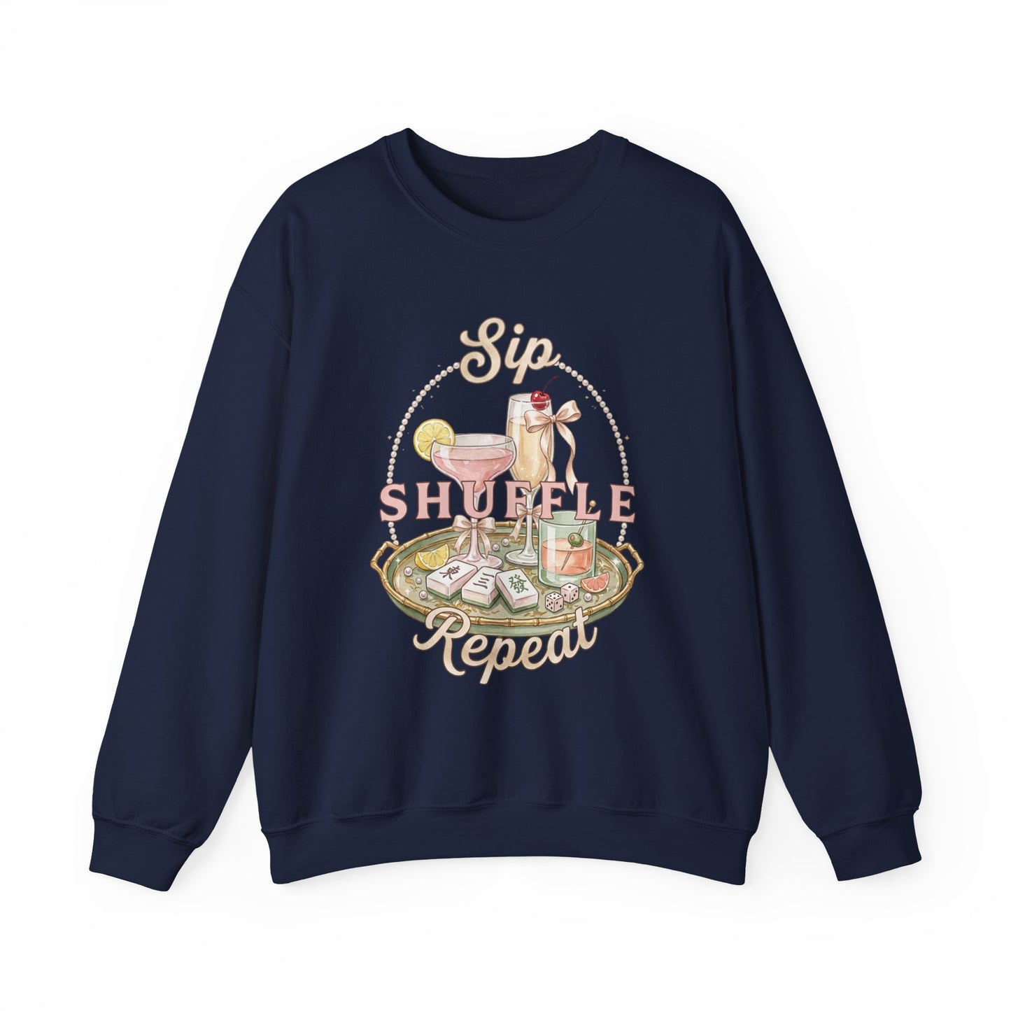 Mahjong Girls Night Crewneck Sweatshirt | Mahjong Tiles, Pastel Cozy Club