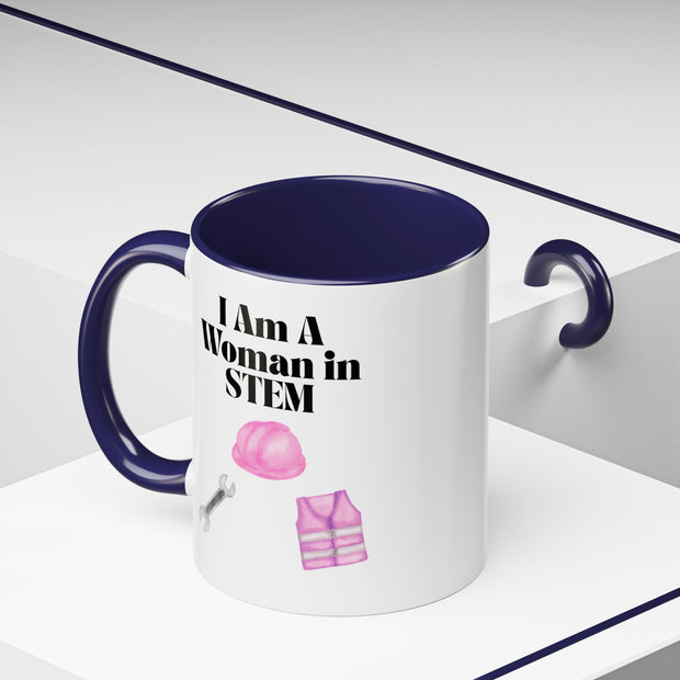 'I Am A Woman In STEM' Engineer Accent Coffee Mug