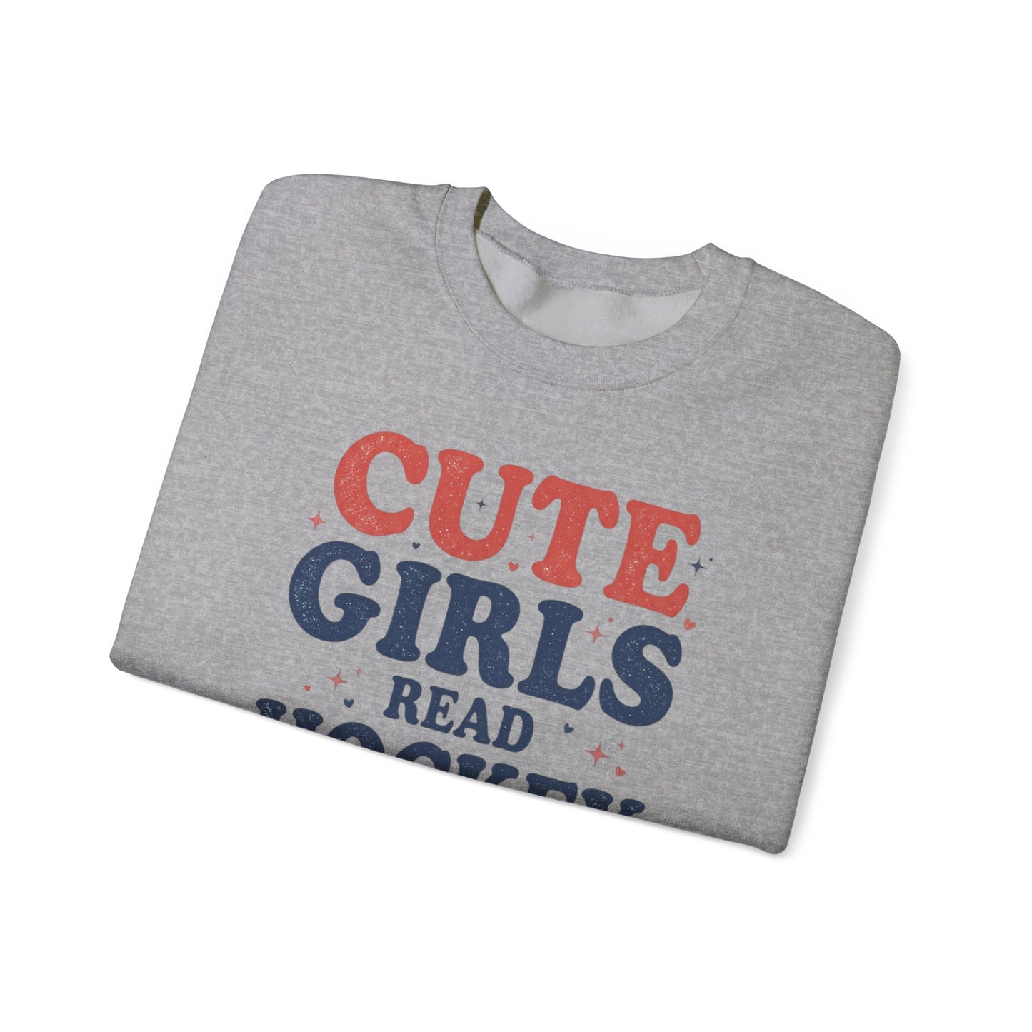 Cute Girls Read Hockey Romance Sweatshirt, Hockey Romance Booktok Crewneck, Sports Romance Reader Pullover