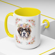 Geeky Goddess Saint Bernard Accent Coffee Mug