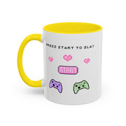 'Press Start To Slay' Accent Coffee Mug