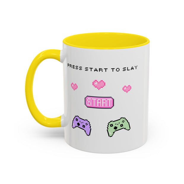 'Press Start To Slay' Accent Coffee Mug