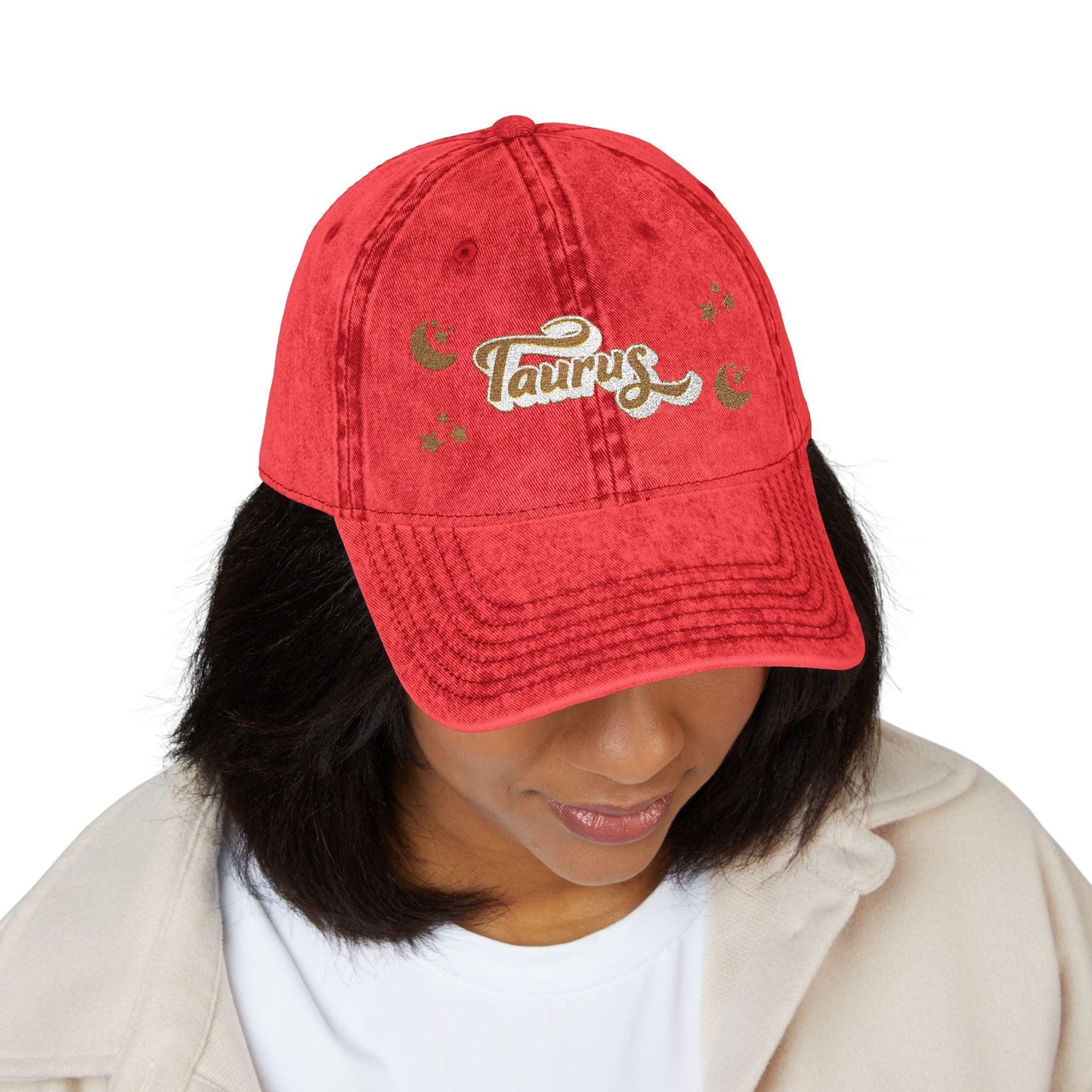 'Taurus' Vintage Embroidered Cap