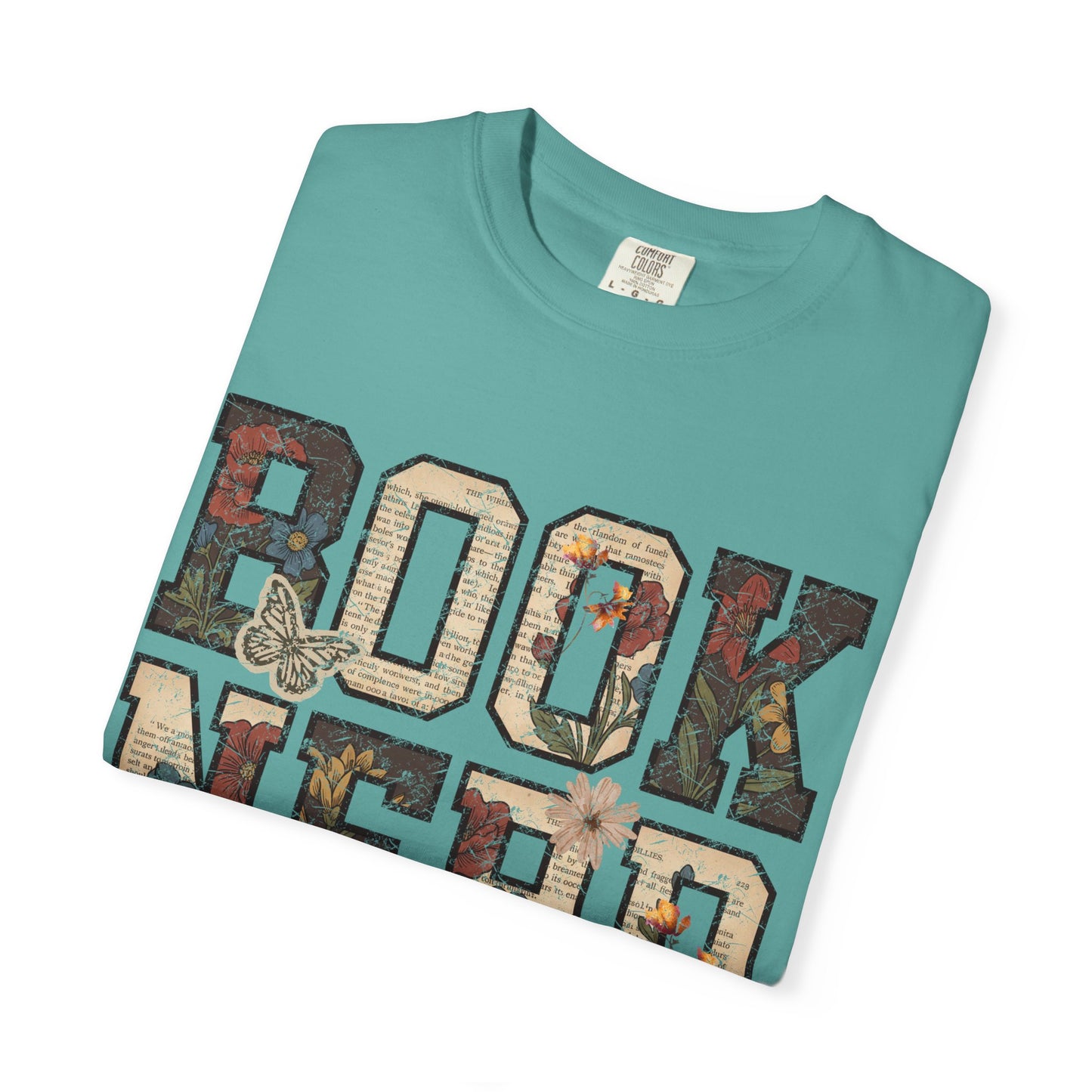 Book Nerd T-Shirt | Vintage Collage Lettering, Reading Lover Tee