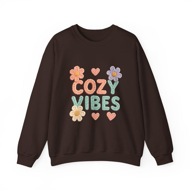 Cozy Vibes Sweatshirt - Perfect for Relaxing, Gifts, Spring Fashion, Casual Wear, Family Gatherings