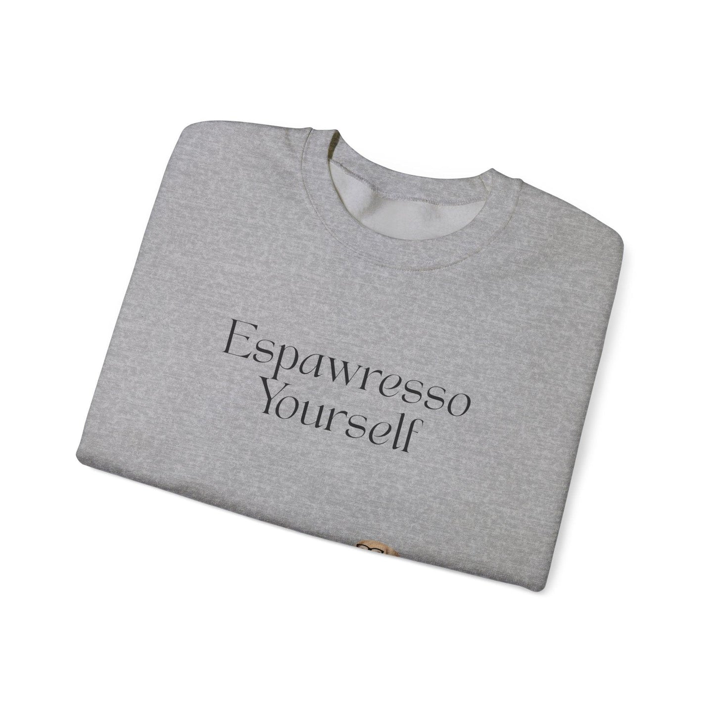 'Espawresso Yourself' Golden Retriever Unisex Crewneck Sweatshirt