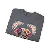 Geeky Goddess Dark Gray Cat Unisex Crewneck Sweatshirt