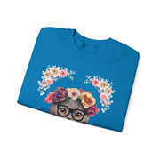 Geeky Goddess Dark Gray Cat Unisex Crewneck Sweatshirt
