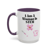 'I Am A Woman In STEM' Nurse Accent Coffee Mug