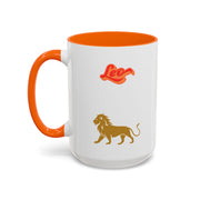 'Leo' Zodiac Accent Coffee Mug