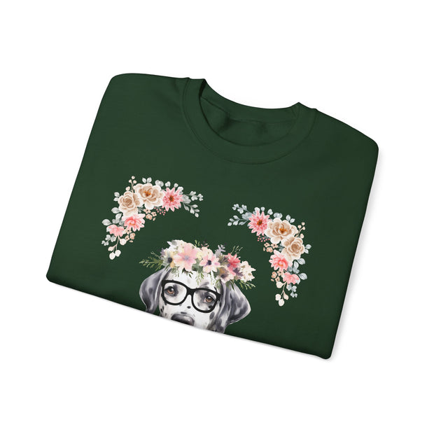 Geeky Goddess Dalmatian Unisex Crewneck Sweatshirt