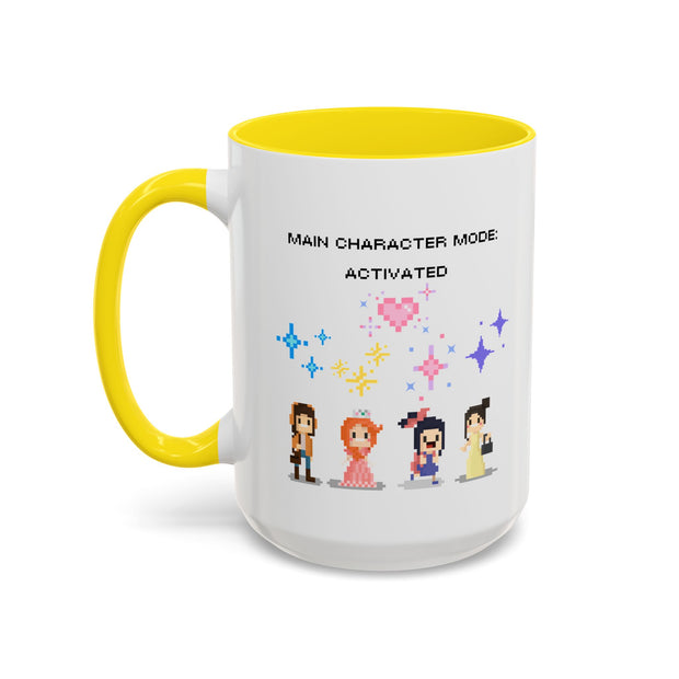 'Main Character Mode: Activated' Accent Coffee Mug