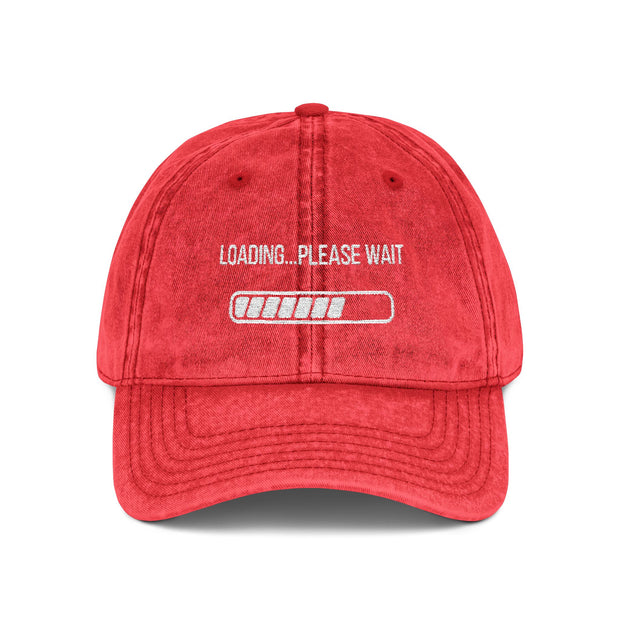 'Loading...Please Wait' Vintage Embroidered Cap