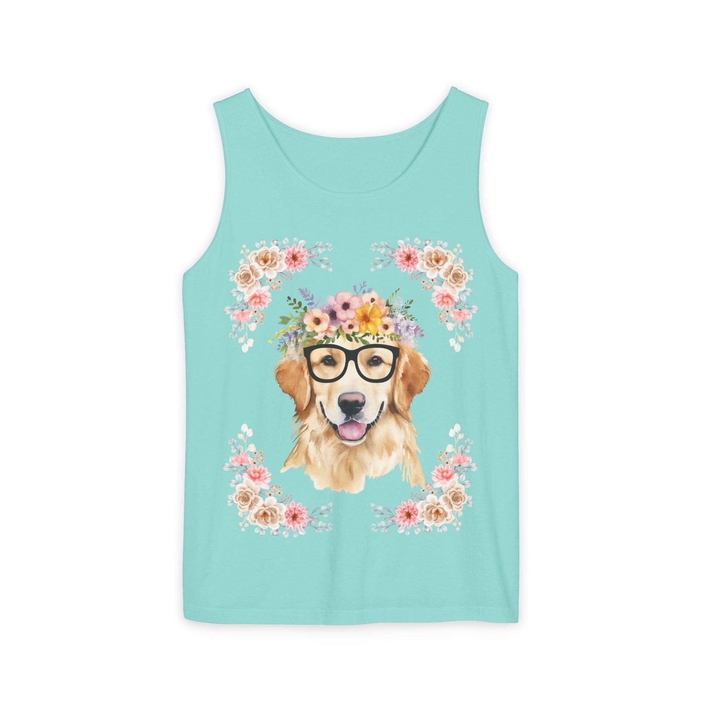 Geeky Goddess Golden Retriever Unisex Tank Top