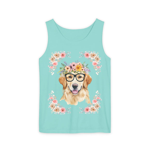 Geeky Goddess Golden Retriever Unisex Tank Top