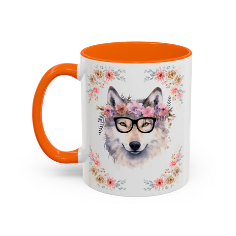 Geeky Goddess Wolf Accent Coffee Mug