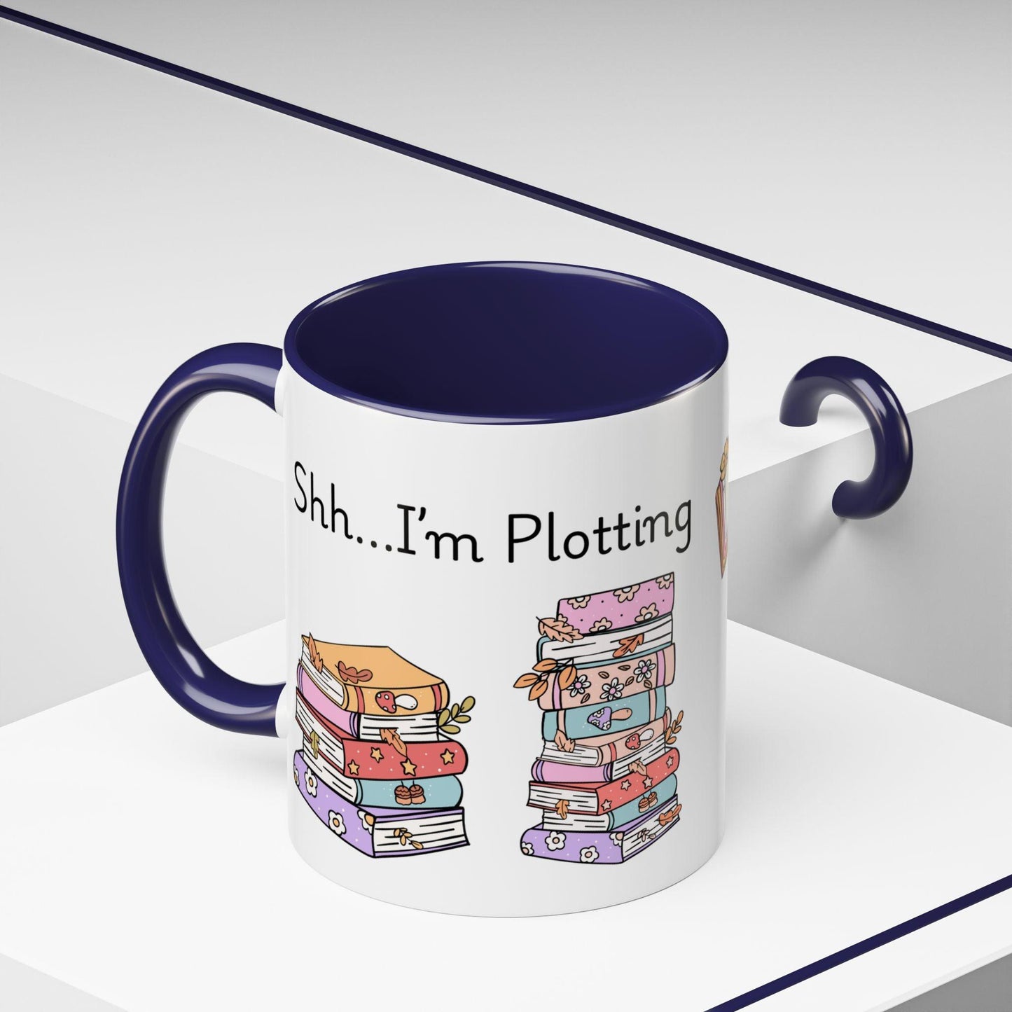 'Shhh...I'm Plotting' Accent Coffee Mug