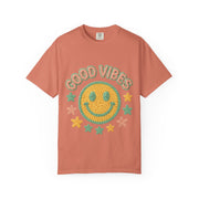 Good Vibes T-Shirt, Unisex Garment-Dyed Tee, Positive Vibe Shirt, Casual Wear, Gift for Friends, Summer Style
