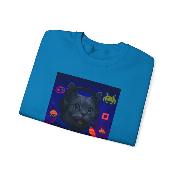 Gamer Cat Crewneck Sweatshirt - Cozy Unisex Gaming Apparel, Cool Cat Sweatshirt, Perfect Gift for Cat Lovers, Unisex Sweatshirt, Retro [...]