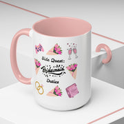 'Side Quest: Bridesmaid Duties' Accent Coffee Mug