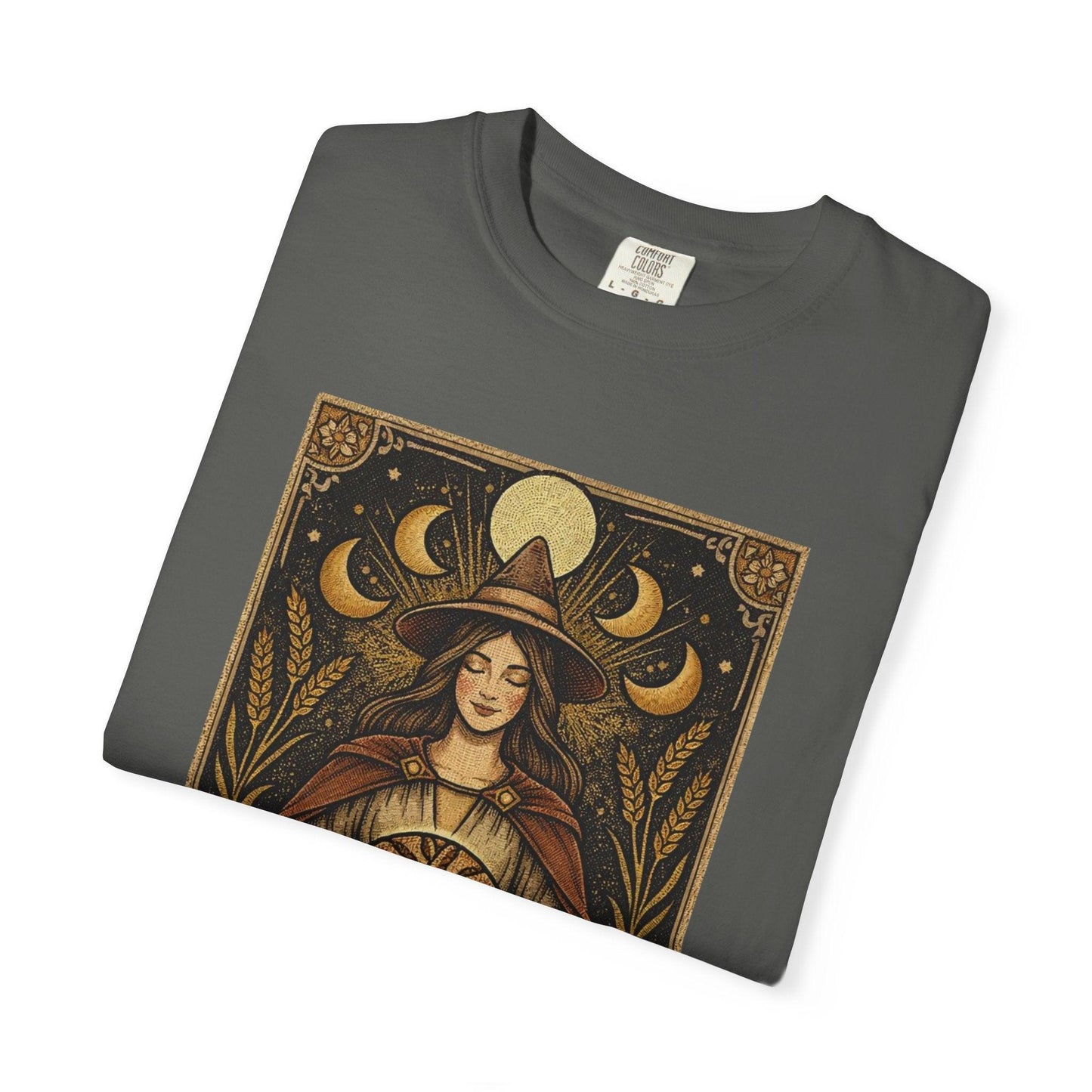 Sourdough Witch T-Shirt | Vintage Witch Art, Moon Phases, Baking Theme