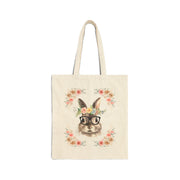 Geeky Goddess Bunny Cotton Canvas Tote Bag