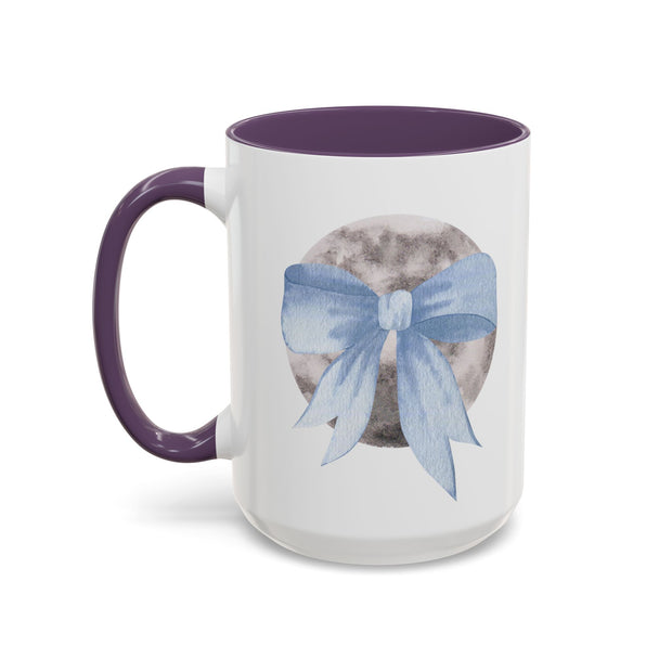 Moon Wrapped In A Bow Accent Coffee Mug