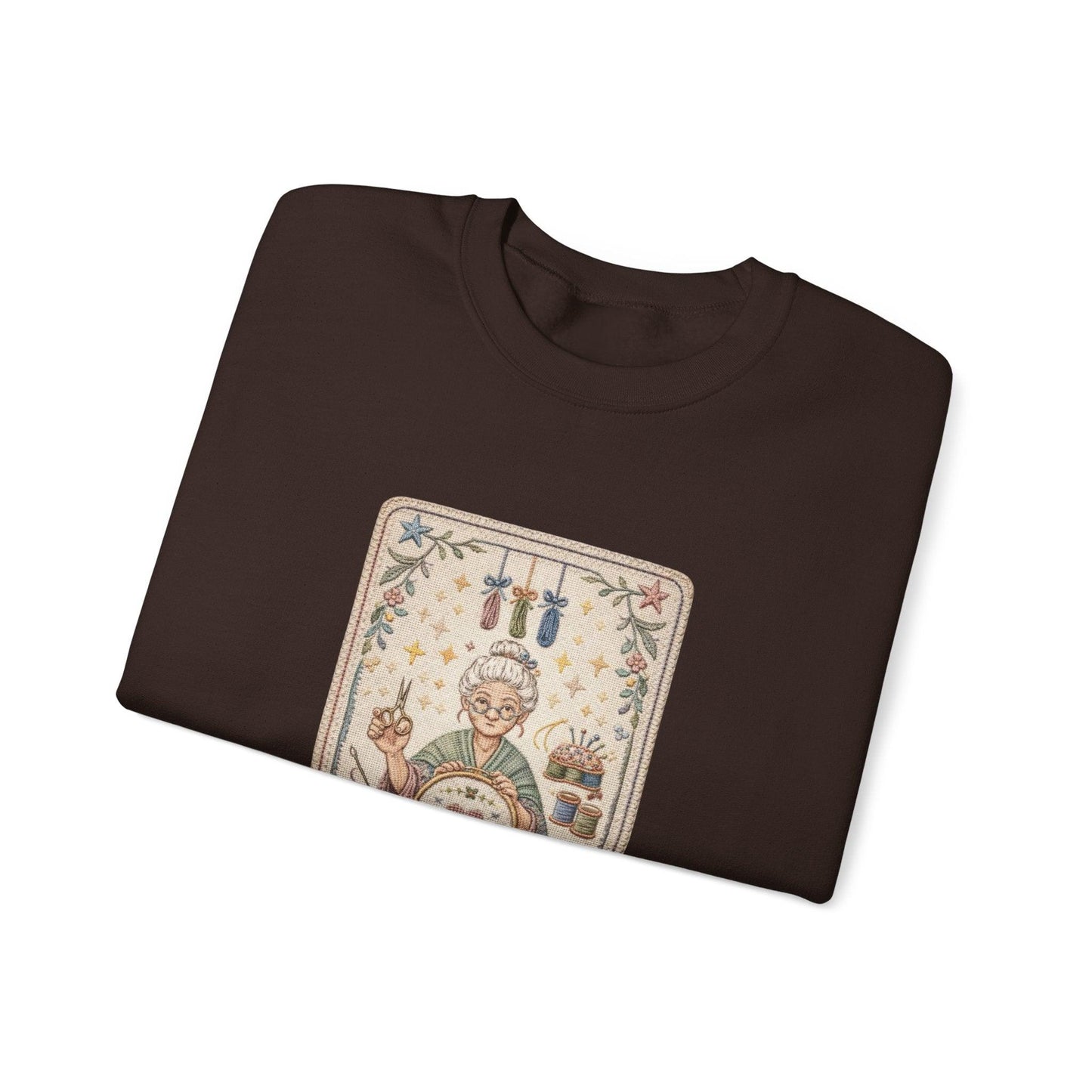 Vintage Embroiderer Illustration Sweatshirt | The Stitcher Crewneck