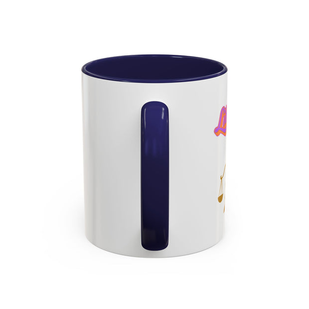'Libra' Zodiac Accent Coffee Mug