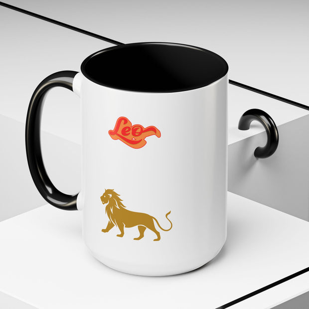 'Leo' Zodiac Accent Coffee Mug