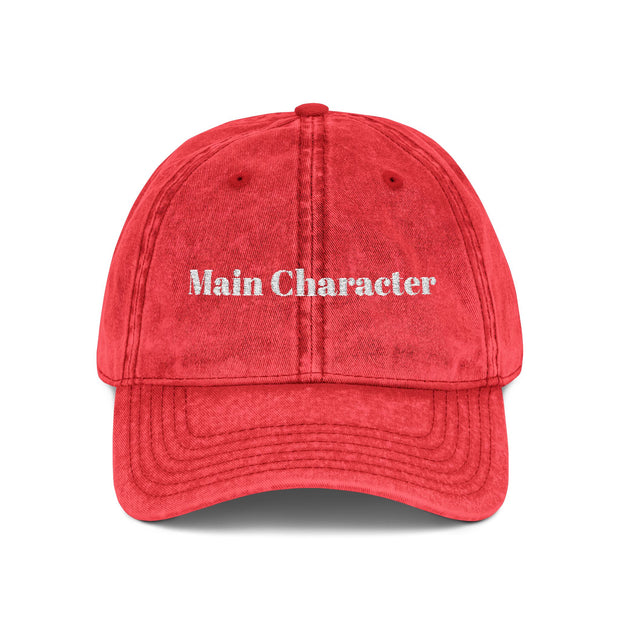 'Main Character' Vintage Embroidered Cap