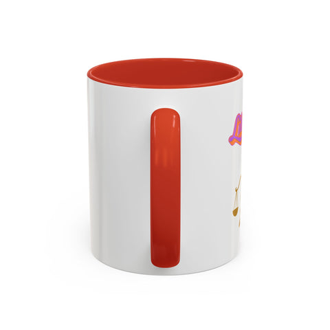 'Libra' Zodiac Accent Coffee Mug