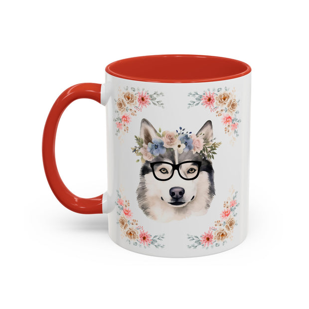 Geeky Goddess Siberian Husky Accent Coffee Mug